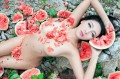 Chinese Girl Nude Watermelon Painting from Photos to Art